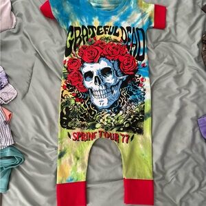 Grateful Dead Blue and Yellow Tie-Dye Shirt